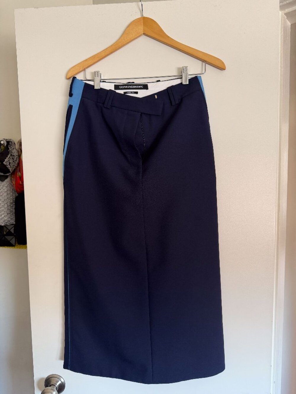 Calvin Klein Raf Simons 205W39NYC Blue Uniform Midi Skirt